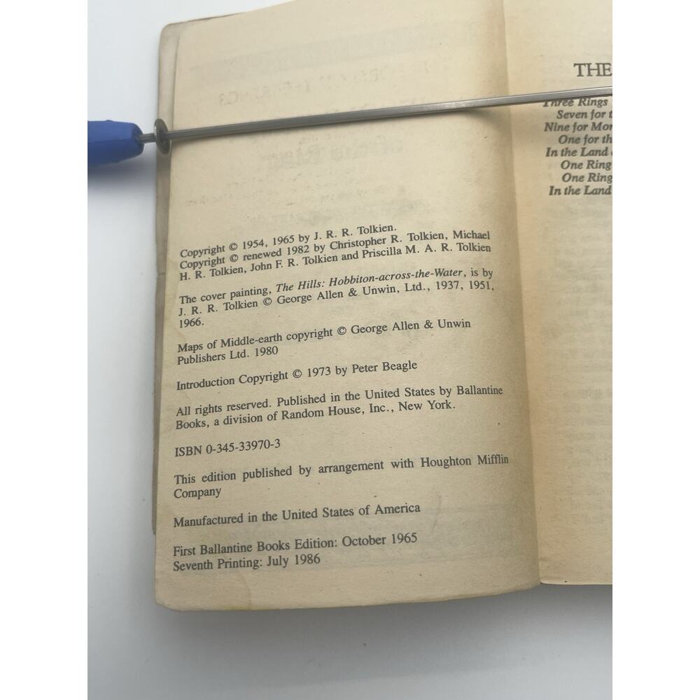 Lord of the Rings JRR Tolkien Box Set 1986 Ballantine 4 Paperback Books, Hobbit - Picture 5 of 16